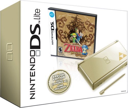 Nintendo DS Lite Gold with Legend of Zelda: Phantom Hourglass (NDS Bundle)