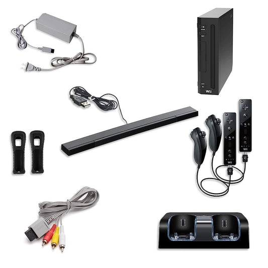 Nintendo Wii Console (Black Premium Bundle)