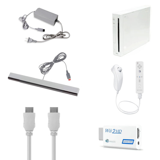 Nintendo Wii Console - White HDMI Bundle