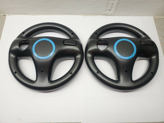 2 Black Pack Mario Kart Racing Steering Wheel for Nintendo Wii Remote Game Controller