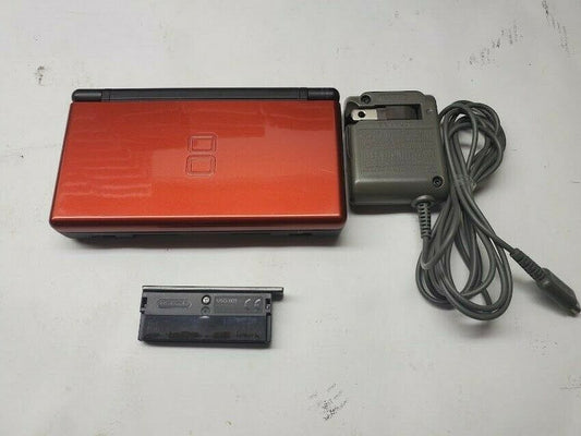 Crimson Red & Black Nintendo Ds Lite & OEM Charger Fully Working REGION FREE GBA