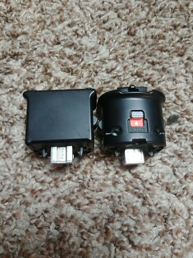 2 Black Official Genuine Nintendo Wii Motion Plus Adapter OEM MotionPlus Sports Resort